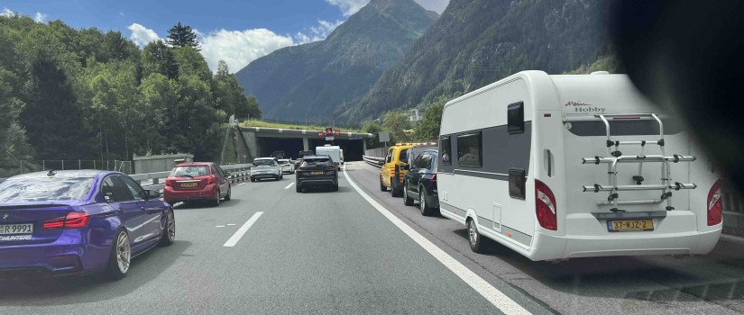 Drukke wegen herfstvakantie