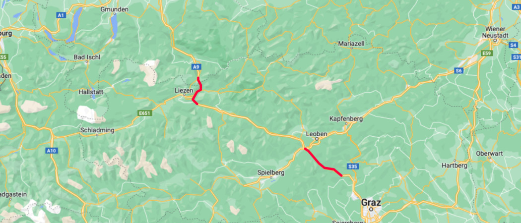A9 Pyhrn Autobahn - Vignet voor de Bosruck en Gleinalm tunnel